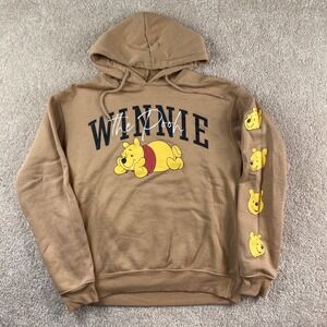 Disney Winnie the Pooh Tan Hoodie Small Women's‎ Pullover Sweatshirt
